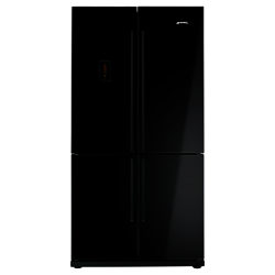 Smeg FQ60NPE 4-Door American Style Fridge Freezer, A+ Energy Rating, 90cm Wide, Black